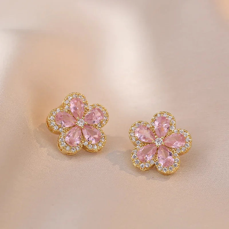 Sakura Flower Necklace - 18K Gold Plated
