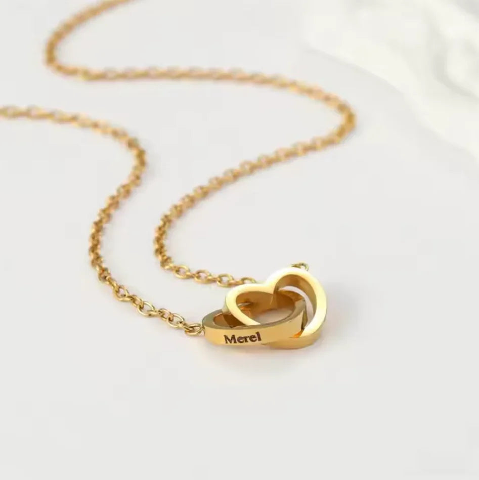 Love Bow Necklace and Bear with Eternal Rose