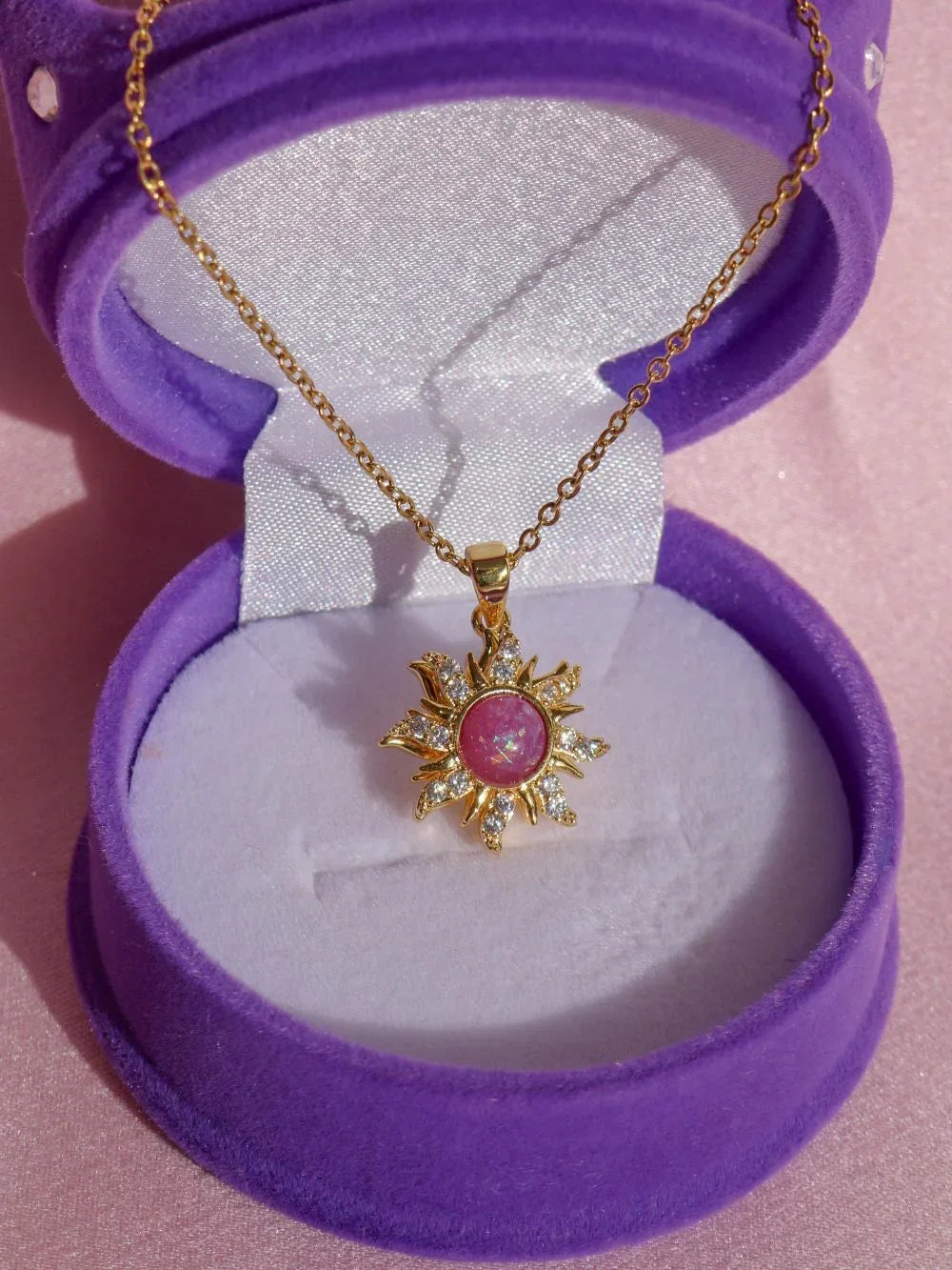 Rotating Rapunzel Sun Necklace