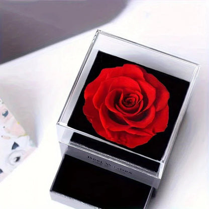 Necklace with Eternal Rose and I Love You in 100 Languages