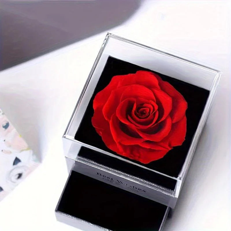 Necklace with Eternal Rose and I Love You in 100 Languages
