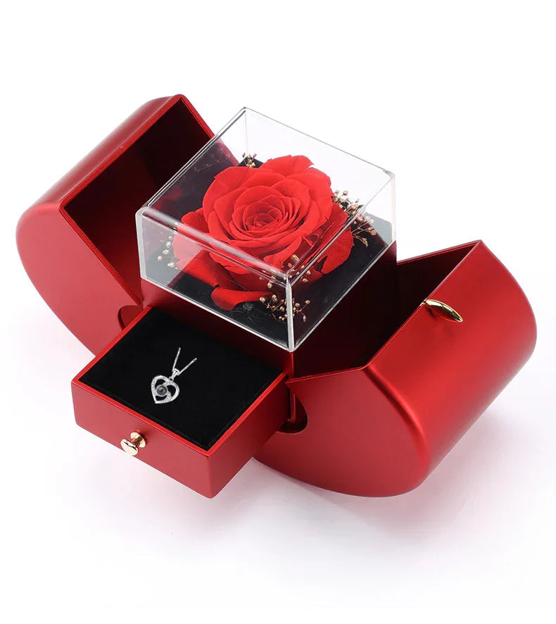 I Love You Necklace with 100 Languages Projection and Gift Box