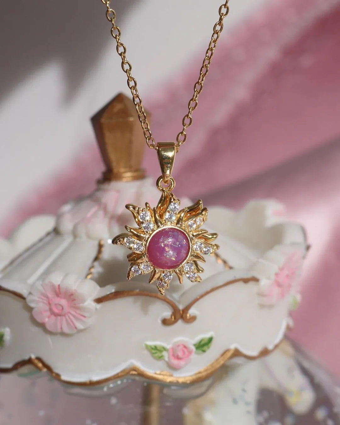 Rotating Rapunzel Sun Necklace